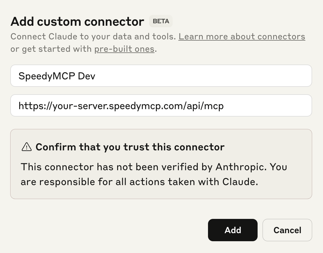 Claude MCP Client Connector